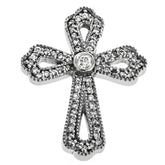 14 KT Rounds Shape Diamond Cross White Gold